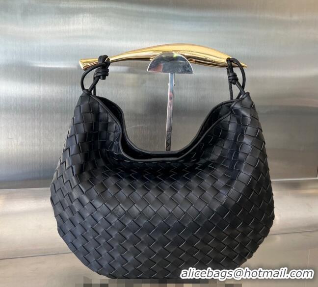 Free Shipping Bottega Veneta Medium Sardine Bag in Intrecciato Leather 754988 Black 2024