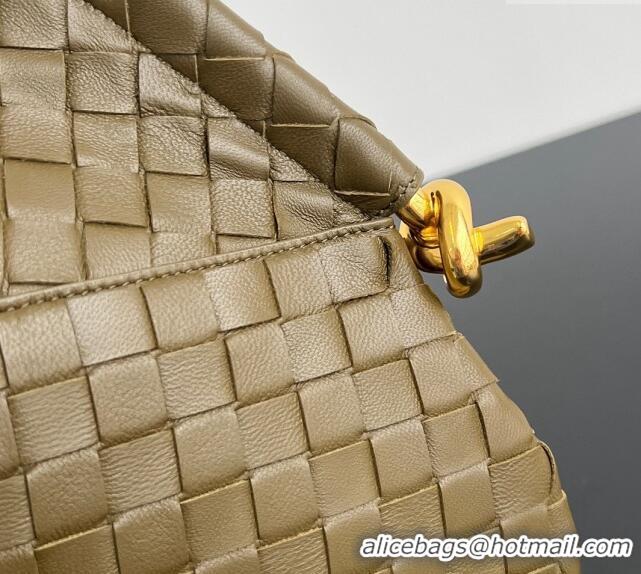 Grade Design Bottega Veneta Medium Solstice Shoulder Bag in Intrecciato Leather 740990 Mud Green 2024