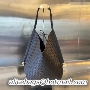 Super Quality Bottega Veneta Medium Solstice Shoulder Bag in Intrecciato Leather 740990 Chocolate Green 2024