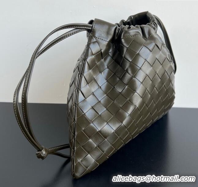 Grade Design Bottega Veneta Medium Dustbag in Intrecciato Leather 796728 Khaki/New sauge Green 2024