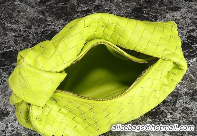 Buy Luxury Bottega Veneta Teen Jodie Hobo Bag 690225 Neon Yellow 2024