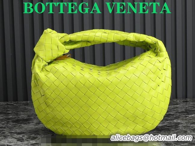 Buy Luxury Bottega Veneta Teen Jodie Hobo Bag 690225 Neon Yellow 2024