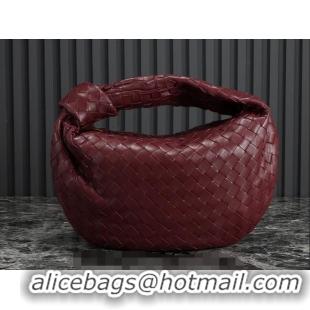 Top Grade Bottega Veneta Teen Jodie Hobo Bag 690225 Dark Burgundy 2024