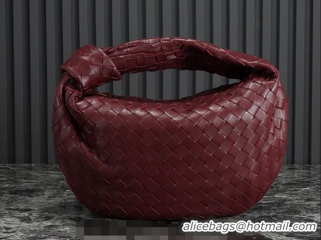 Top Grade Bottega Veneta Teen Jodie Hobo Bag 690225 Dark Burgundy 2024