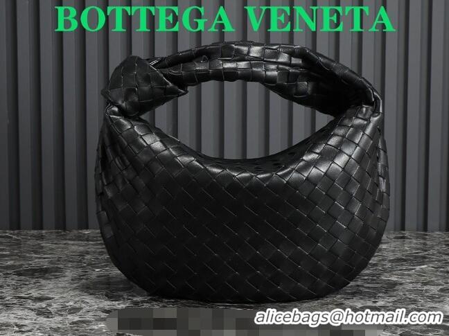 New Release Creation Bottega Veneta Teen Jodie Hobo Bag 690225 Black/Silver 2024