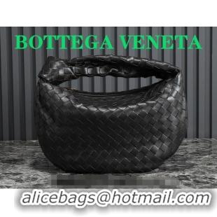 Luxury Discount Bottega Veneta Teen Jodie Hobo Bag 690225 Black/Gold 2024