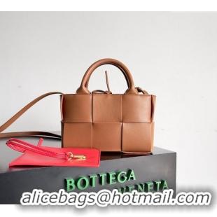 Top Grade Bottega Veneta Candy Arco Tote Bag 729029 Tan Brown 2024