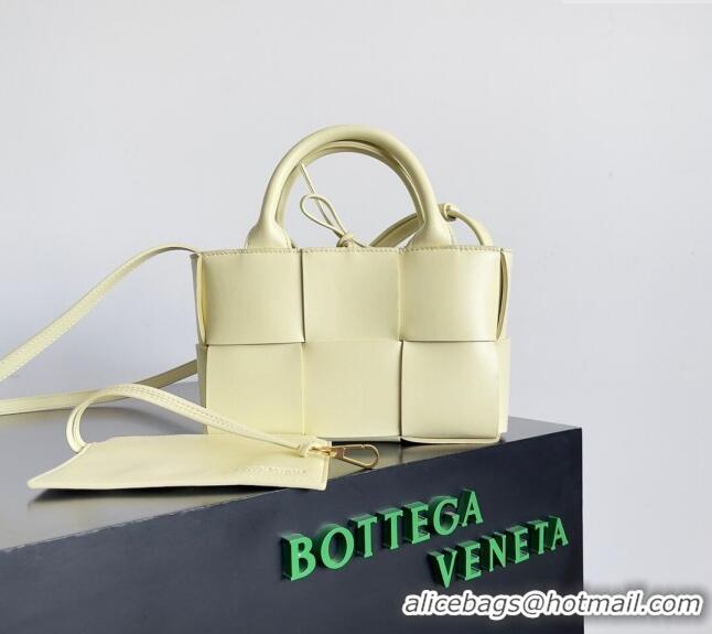 Popular Style Bottega Veneta Candy Arco Tote Bag 729029 Light Yellow 2024