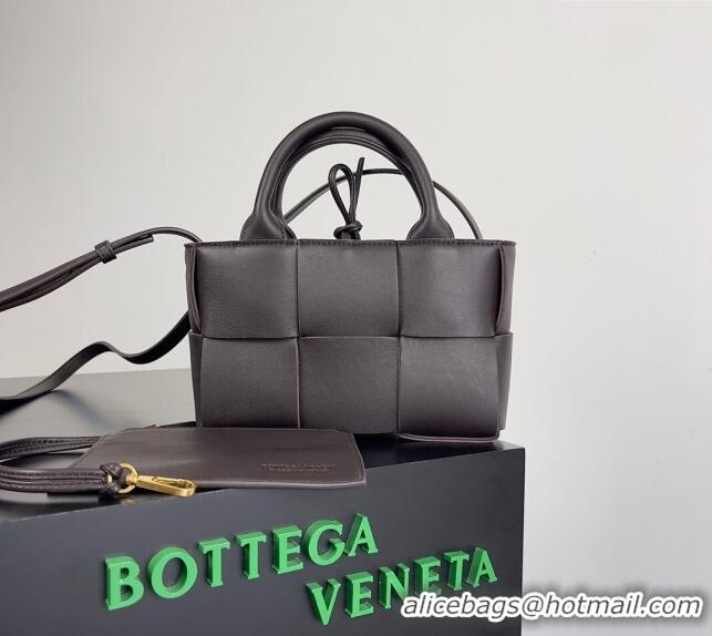 Good Quality Bottega Veneta Candy Arco Tote Bag 729029 Dark Brown 2024