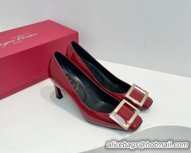 Purchase Roger Vivier Trompette Metal Buckle Pumps 7cm in Patent Leather Red 611150