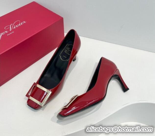 Purchase Roger Vivier Trompette Metal Buckle Pumps 7cm in Patent Leather Red 611150