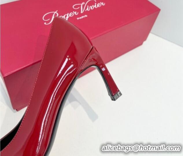 Purchase Roger Vivier Trompette Metal Buckle Pumps 7cm in Patent Leather Red 611150