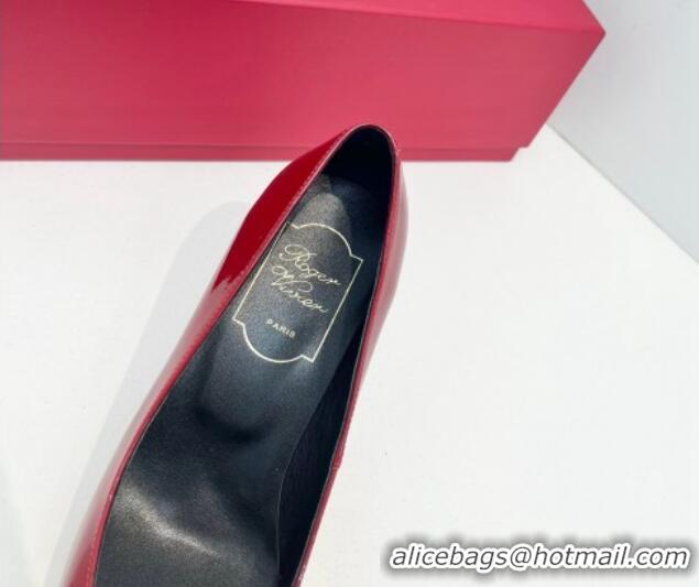 Purchase Roger Vivier Trompette Metal Buckle Pumps 7cm in Patent Leather Red 611150