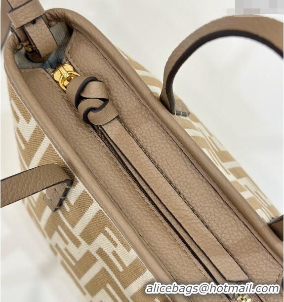 Trendy Design Fendi Roll Mini Tote bag in FF jacquard F8655 Beige 2024