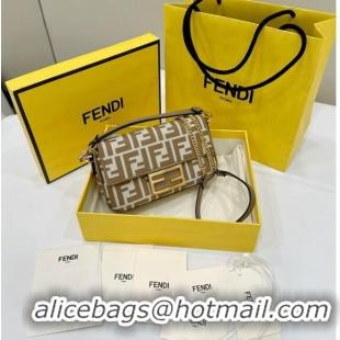 Low Price Fendi Baguette Mini Bag in Pequin striped and Beige FF fabric 8660 2024