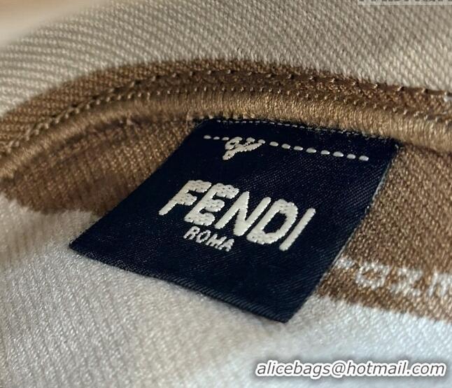 Low Price Fendi Baguette Mini Bag in Pequin striped and Beige FF fabric 8660 2024