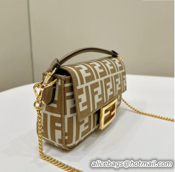 Low Price Fendi Baguette Mini Bag in Pequin striped and Beige FF fabric 8660 2024