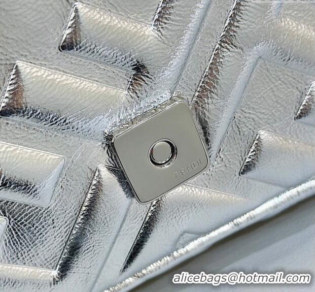 Well Crafted Fendi Baguette Mini Nappa Leather Bag 0135S Silver 2024 Top Quality