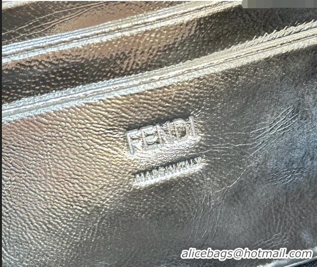 Well Crafted Fendi Baguette Mini Nappa Leather Bag 0135S Silver 2024 Top Quality