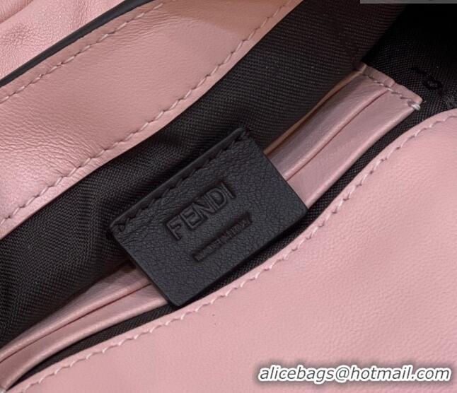 Fashion Fendi Baguette Mini Nappa Leather Bag 0135S Light Pink 2024 Top Quality