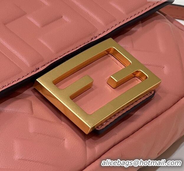 Affordable Price Fendi Baguette Mini Nappa Leather Bag 0135S Shrimp Pink 2024 Top Quality