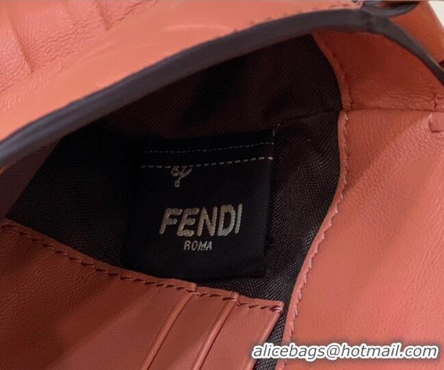 Affordable Price Fendi Baguette Mini Nappa Leather Bag 0135S Shrimp Pink 2024 Top Quality