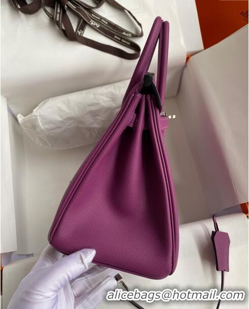 Promotional Hermes Birkin 35cm Bag in Original Epsom Leather Anemones H35 Purple 2024 (Full Handmade)