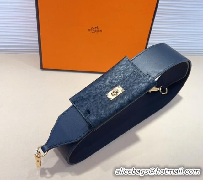 Promotional Hermes Kelly Pocket Trap Pouch Belt in Grianed Calfskin with Gold Buckle 8042 Black 2024