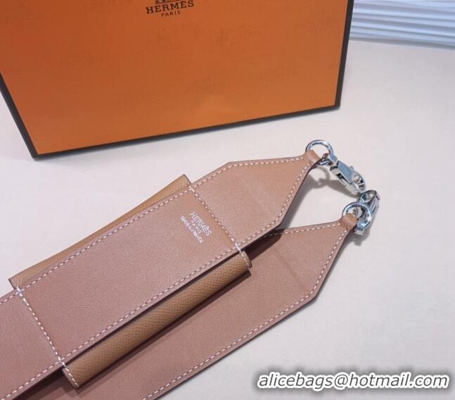 Discount Hermes Kelly Pocket Trap Pouch Belt in Grianed Calfskin with Silver Buckle 8042 Brown 2024