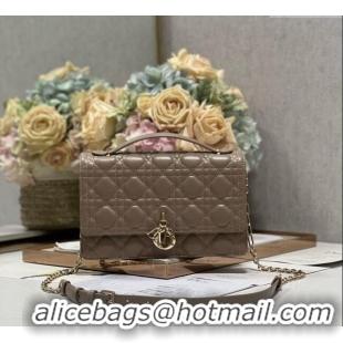 Promotional Dior My Dior Top Handle Bag in Latte Cannage Lambskin 0997 Grey 2024