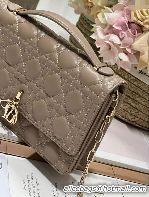 Promotional Dior My Dior Top Handle Bag in Latte Cannage Lambskin 0997 Grey 2024