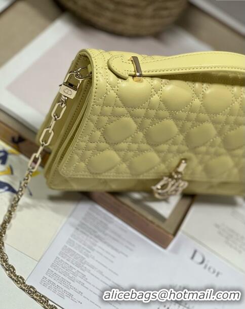 Discount Dior My Dior Top Handle Bag in Latte Cannage Lambskin 0997 Yellow 2024