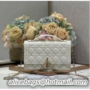 New Style Dior My Dior Top Handle Bag in Latte Cannage Lambskin 0997 White 2024