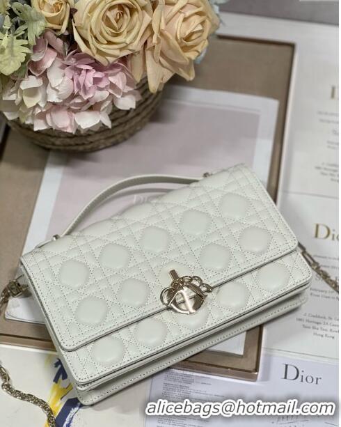 New Style Dior My Dior Top Handle Bag in Latte Cannage Lambskin 0997 White 2024