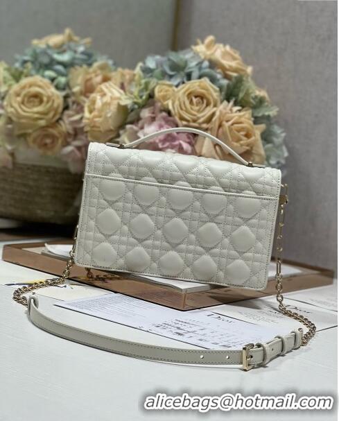 New Style Dior My Dior Top Handle Bag in Latte Cannage Lambskin 0997 White 2024