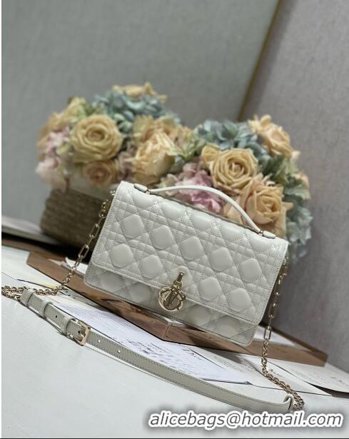 New Style Dior My Dior Top Handle Bag in Latte Cannage Lambskin 0997 White 2024