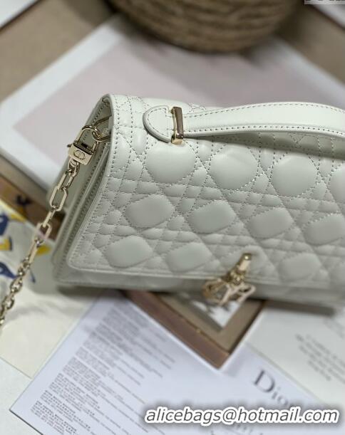 New Style Dior My Dior Top Handle Bag in Latte Cannage Lambskin 0997 White 2024