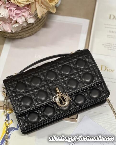 Super Quality Dior My Dior Top Handle Bag in Latte Cannage Lambskin 0997 Black 2024