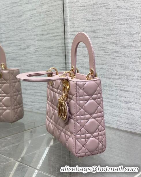 Trendy Design Dior Small Lady My ABCDior Bag in Pearlescent Cannage Lambskin CD0302 Pink 2024