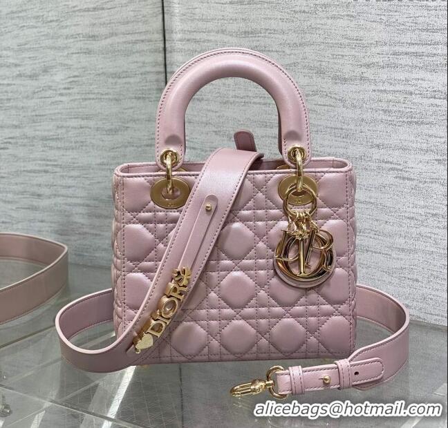 Trendy Design Dior Small Lady My ABCDior Bag in Pearlescent Cannage Lambskin CD0302 Pink 2024