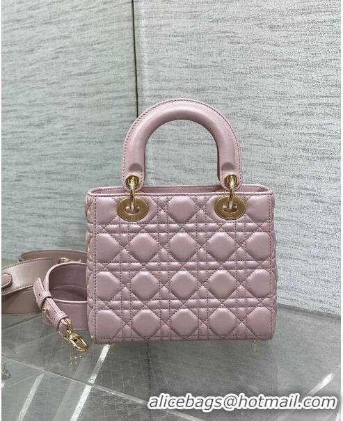 Trendy Design Dior Small Lady My ABCDior Bag in Pearlescent Cannage Lambskin CD0302 Pink 2024