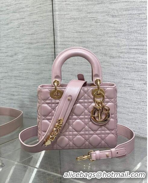 Trendy Design Dior Small Lady My ABCDior Bag in Pearlescent Cannage Lambskin CD0302 Pink 2024