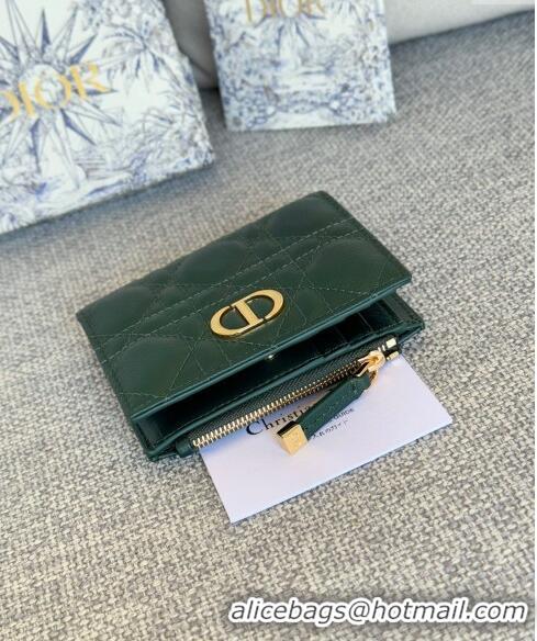 Grade Design Dior Caro Dahlia Wallet in Supple Cannage Calfskin S5173 Green 2024