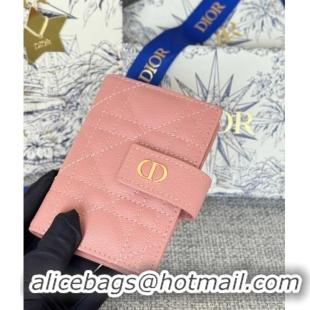 Buy Cheap Dior Caro Dandelion Card Holder Wallet in Supple Cannage Calfskin S5157 Light Pink 2024