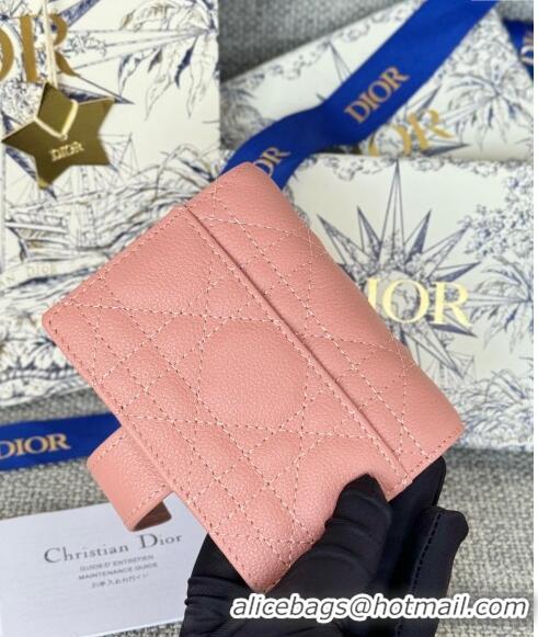 Buy Cheap Dior Caro Dandelion Card Holder Wallet in Supple Cannage Calfskin S5157 Light Pink 2024