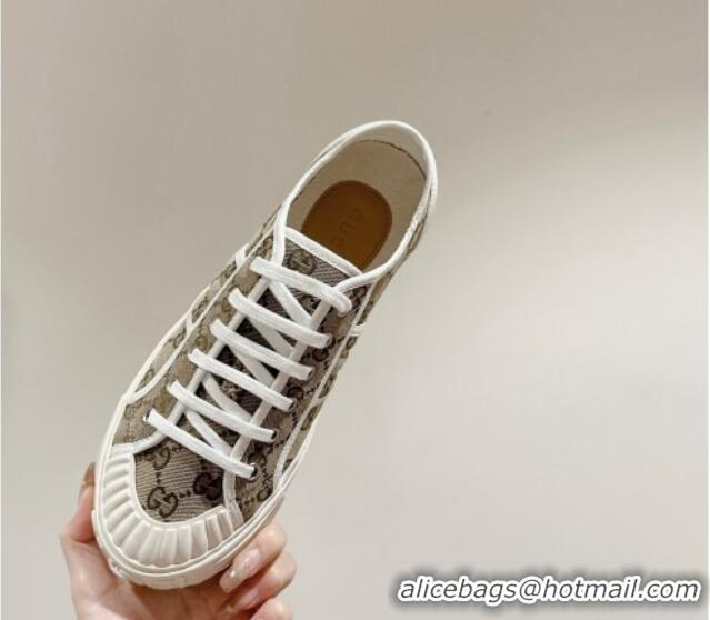 Grade Quality Gucci Lido GG Canvas Low Top Sneakers Beige 7230109