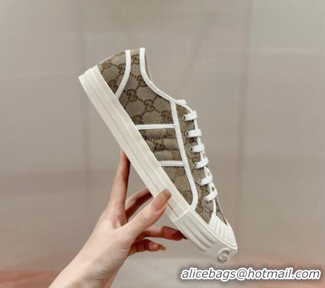 Grade Quality Gucci Lido GG Canvas Low Top Sneakers Beige 7230109