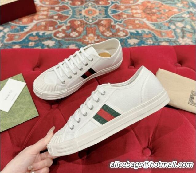 Low Price Gucci Lido Canvas Low Top Sneakers White 230110