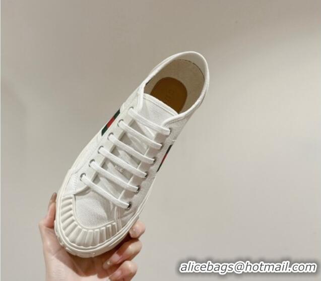 Low Price Gucci Lido Canvas Low Top Sneakers White 230110