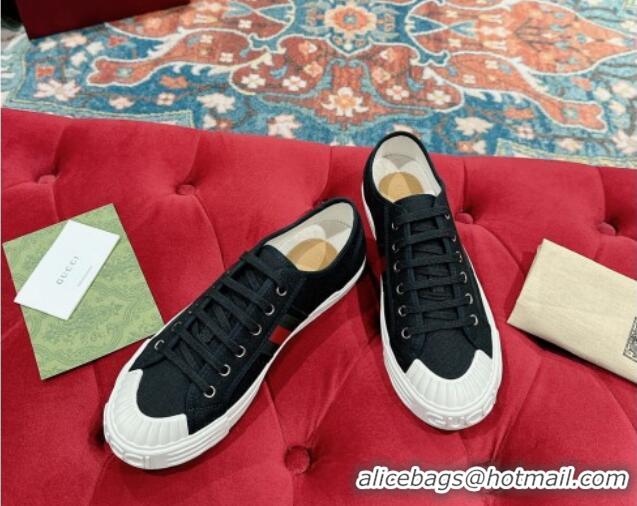 Stylish Gucci Lido GG Canvas Low Top Sneakers Black 230111